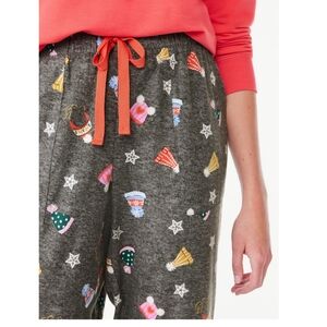 Women's print flannel pajamas sleep pants